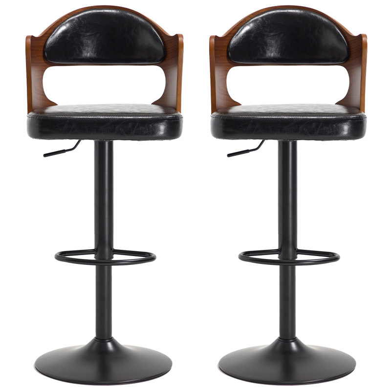 Ensemble de 2 tabourets de bar Modern, Noir