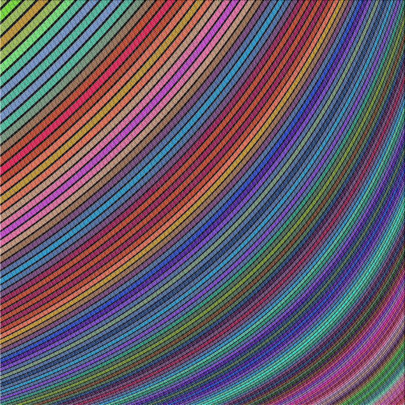 Tapis rouge/bleu/vert tissé à la machine, Carré 3 pi