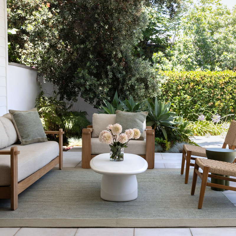 Turell Stone/Concrete Outdoor Coffee Table