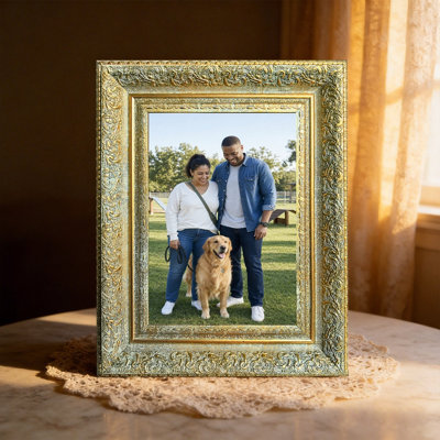 Cadre photo doré antique 1PC pour photos et cadeaux de 11 po x 14 po