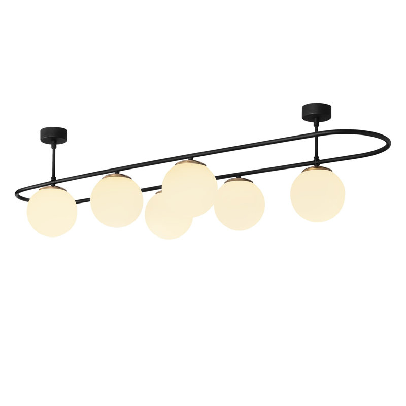 Plafonnier semi-encastré 6 lumières 48,82 po Falko