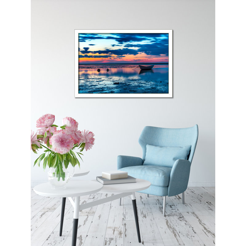 Cape Cod Dory Sunset par Wayne Collamore - photographie de cadre, L 38 po x H 26 po x P 1 po