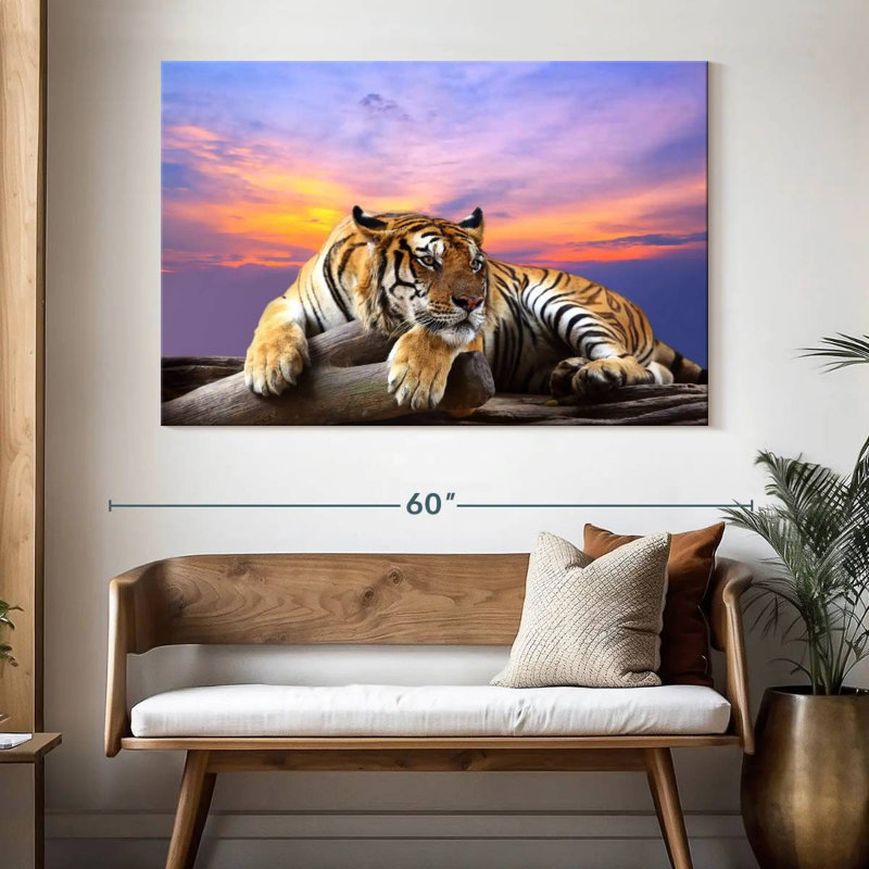 Lounging Tiger, 34" H x 51" W