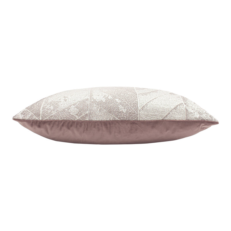 Ashley Floral Square Throw Cushion, Feather, Mauve/Dusty Pink