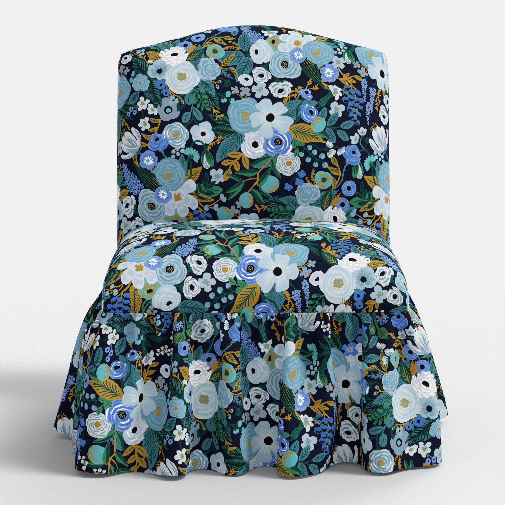 Edie Slipper Chair, Garden Party Blue