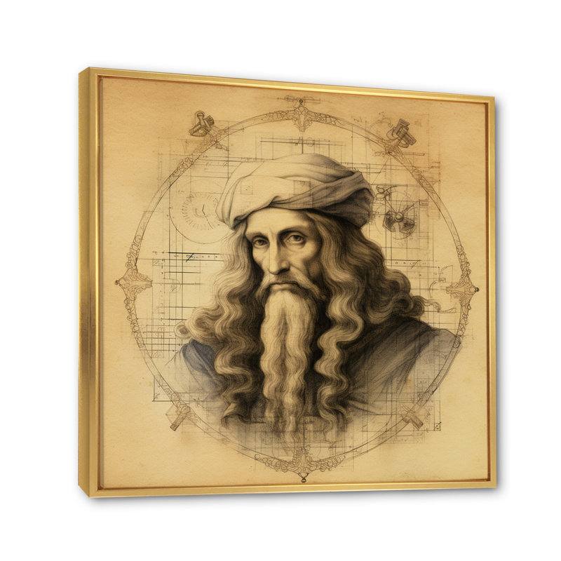 Vinatge, chef-d'œuvre II sur toile, H 36 po x l 36 po x P 1,5 po, Cadre flottant doré