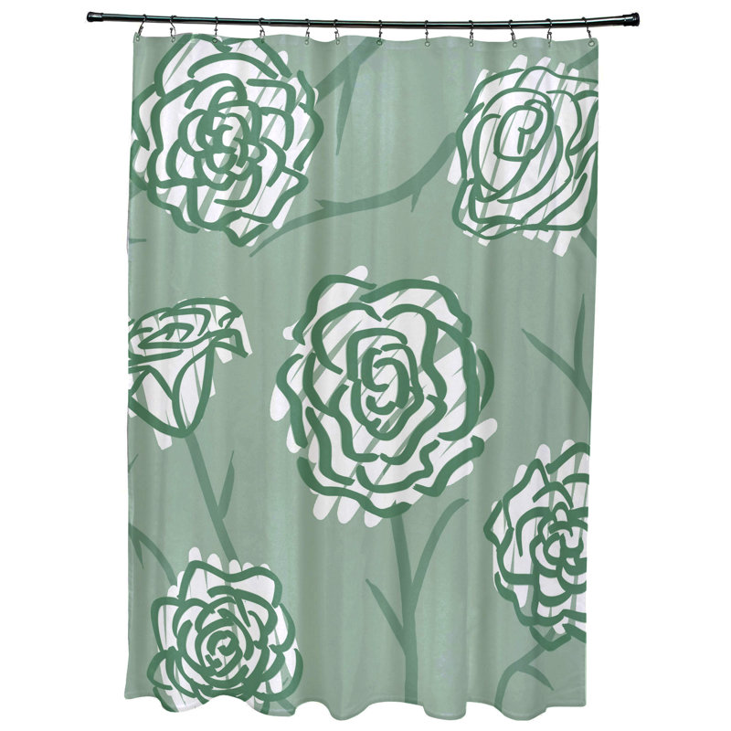 Rideau de douche simple Slezak Spring, Vert