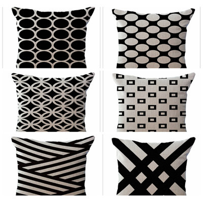(Covers With Inserts) Set of 6 Piece Decorative Pillows