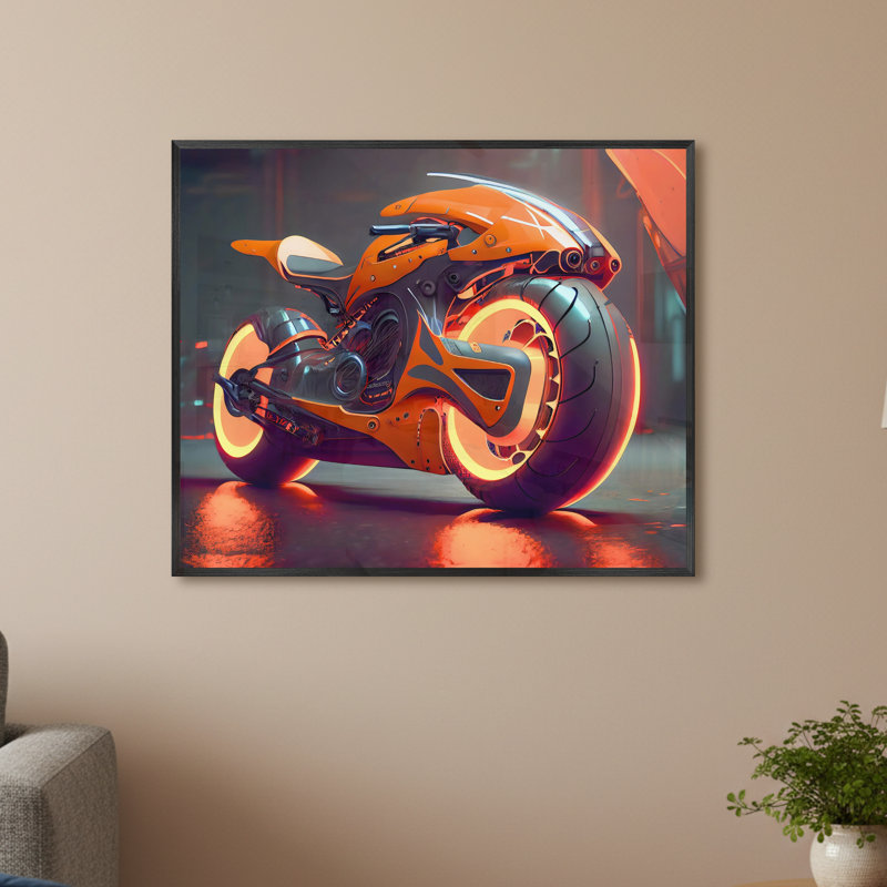Single Picture Frame LED Illuminated Wall Art Wall Art on Glass / Aluminium, 50 cm H x 60 cm W