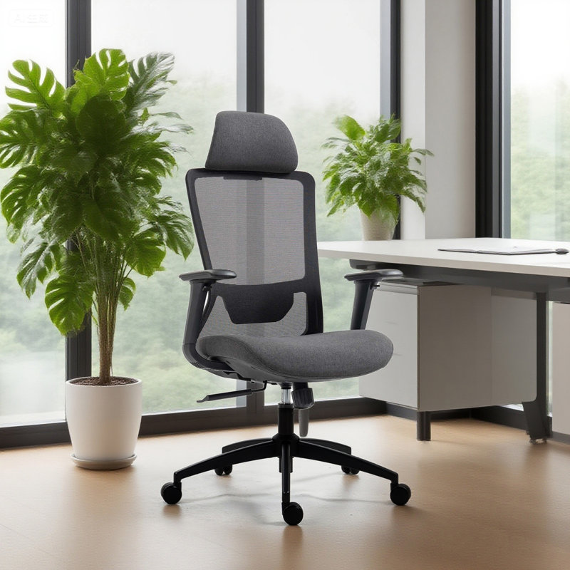 Ergonomic Swilve Mesh Office Chair Executive chair with Adjustable Lumbar Support and 4D Armrests, Black