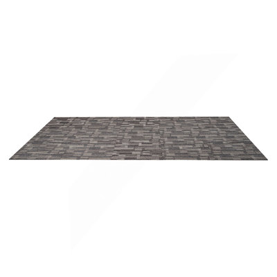 Carpet Tiles Reusable 24x24 inch 24 PCS Modular Rug Soft Padded Gray Brown
