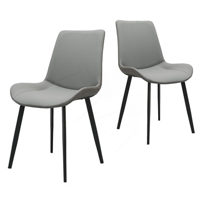 Ensemble de 2 chaises de salle à manger modernes et rembourrées, en suède facile d'entretien, durable et confortable