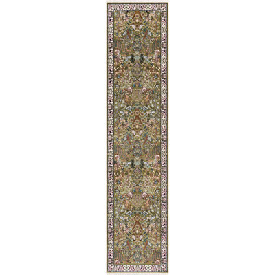 Tapis traditionnel Kelayeh couleur lierre