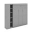 Lit escamotable double avec tablettes, garde-robe et DEL-121087765-121087766