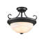 Plafonnier semi-encastré 2 lumières Snediker-889795170-889795174
