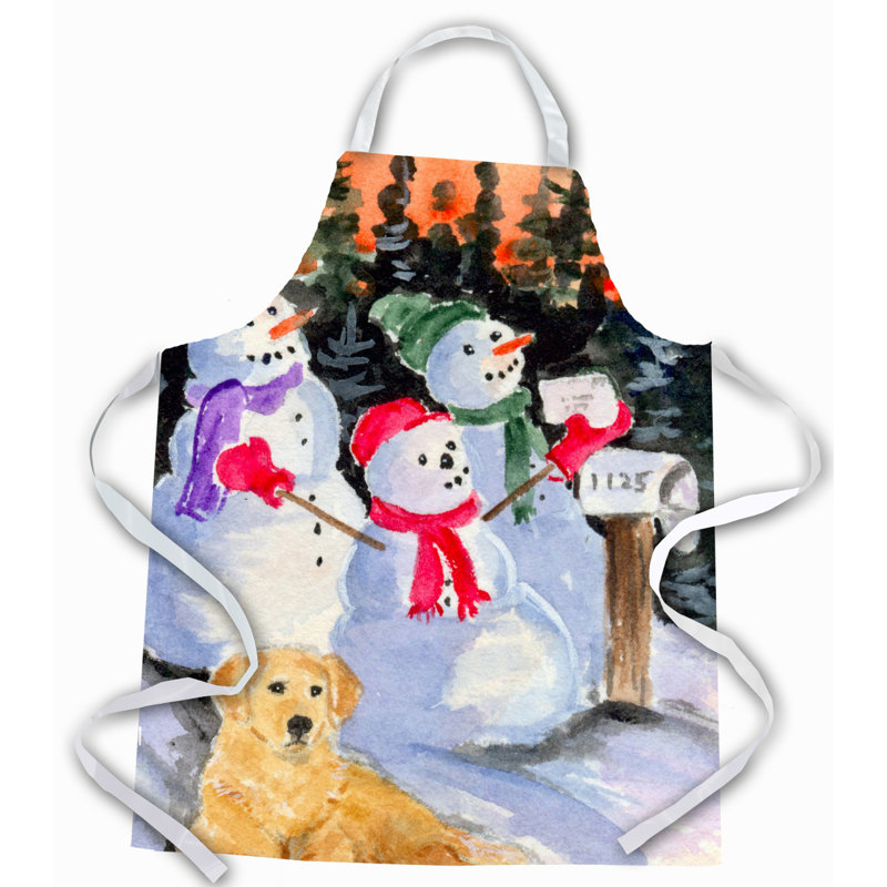 Motif bonhomme de neige avec tablier de récupération