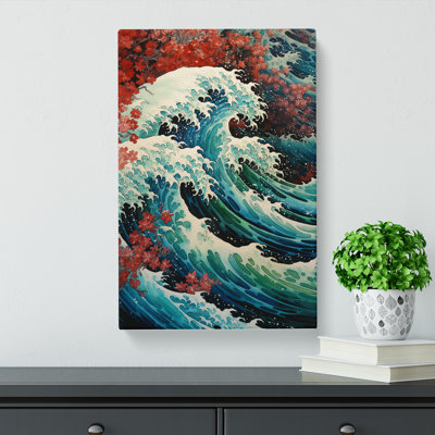 Wave Japanese Renaissance Art No.2 - Wrapped Canvas