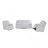 White Reclining Sofa featuring LED Lights