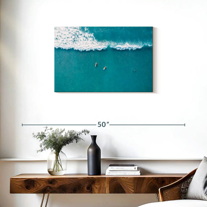 Senne Surfers On Ocean Wave, 20" H x 30" W