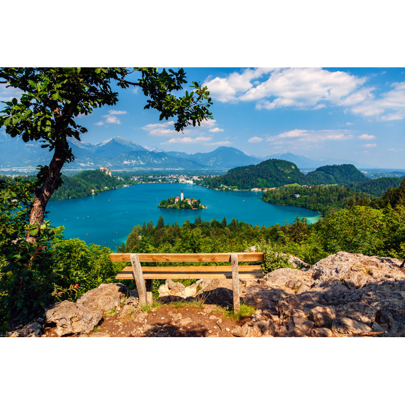 Lake Bled In Summer by Remedios - Wrapped Canvas Print, 20cm H x 30cm W