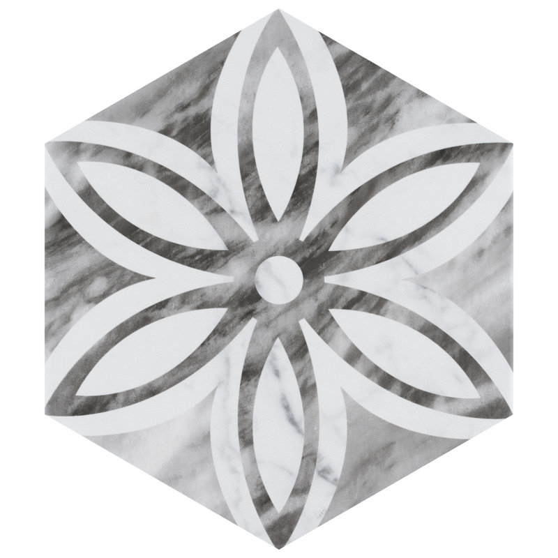 Classico Bardiglio Lily 7" x 8" Porcelain Wall & Floor Tile