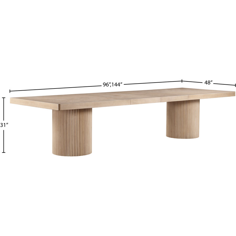Belinda Rectangular 96'' L x 48'' W Dining Table, Oak