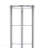 Triangle Display Shelf Tempered Glass/Chrome Frame
