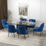 Dinnington Velvet Upholstered Side Chair With Black Legs