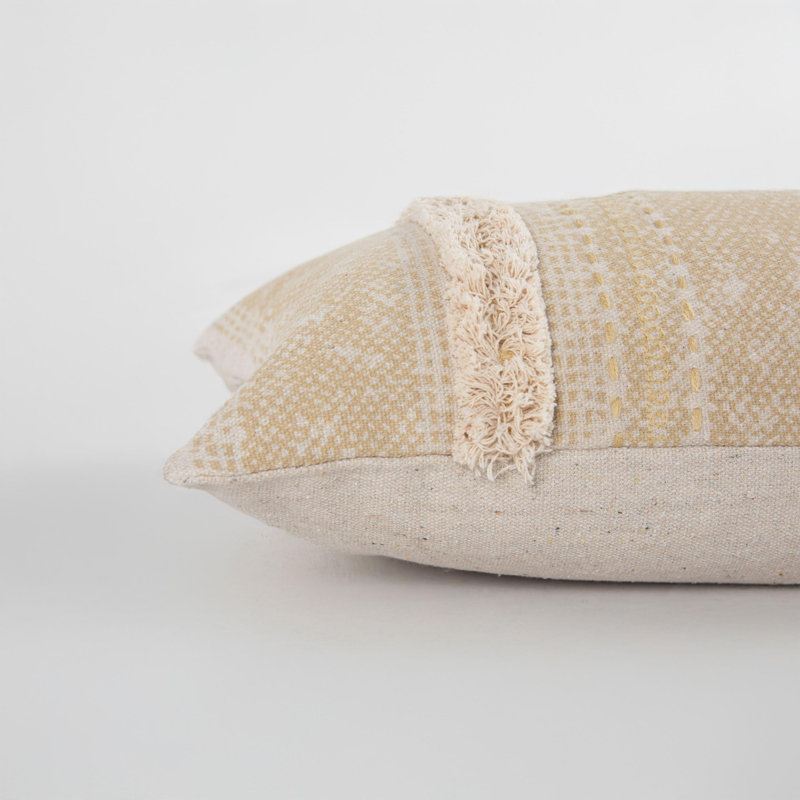 Rectangular Cotton Pillow Cover & Insert, Natural