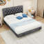 Upholstered Bed With Tufted Headboard-291249917-291249916