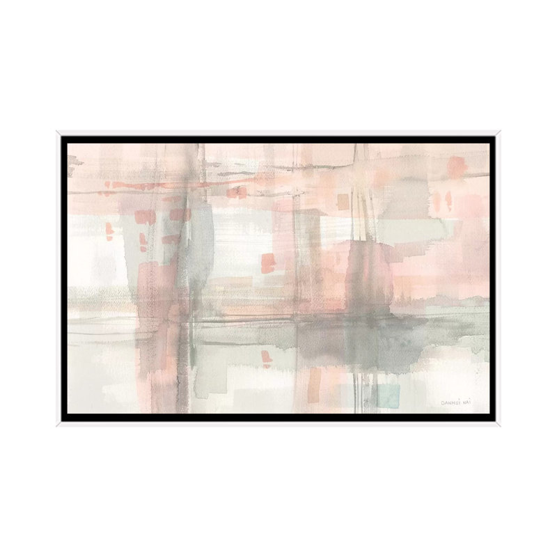 " Intersect II " Painting, 40" H x 60" W x 1.5" D, White Framed Canvas, No Matte