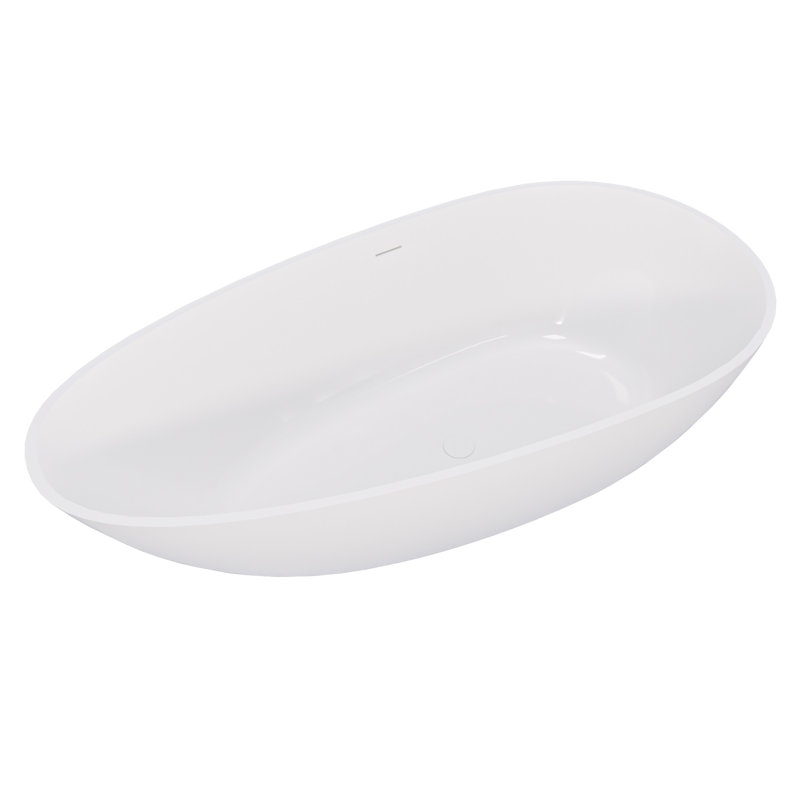 59" Freestanding Solid Surface Bathtub