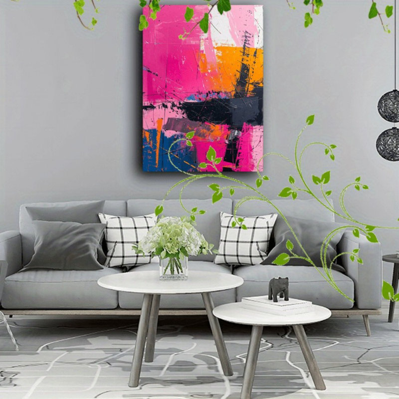 Impression sur toile "Bold Pink Orange" - Urban Studio, 40 * 28 pouces (100 * 70 * 2 cm)