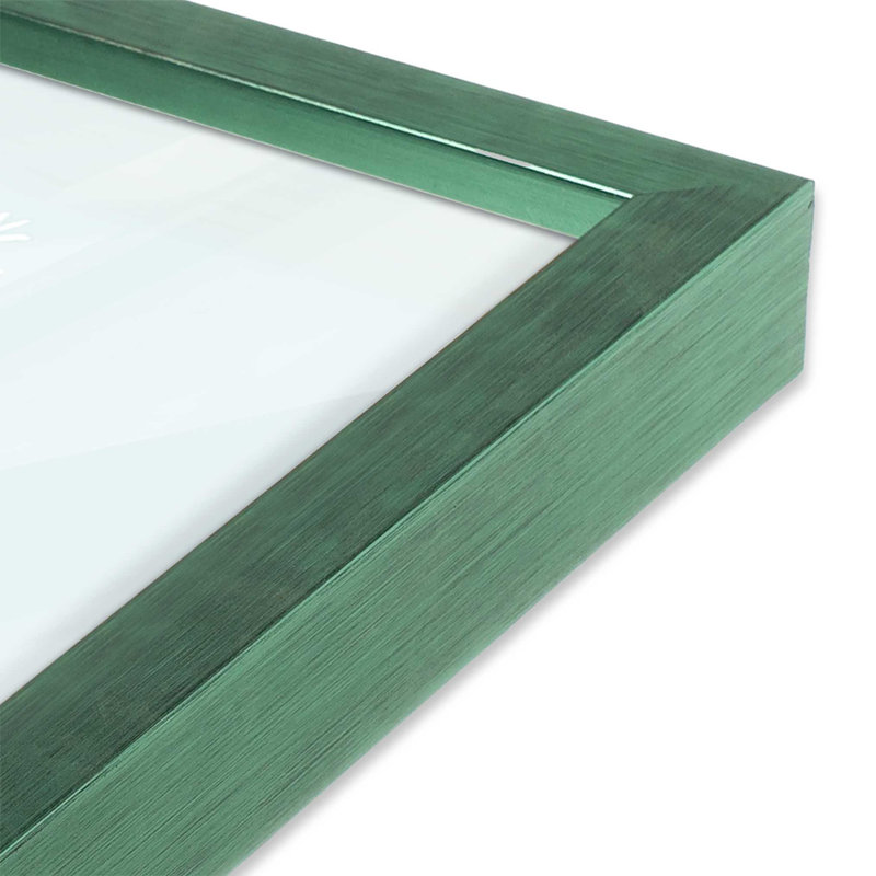 Faune hivernale avec arbre de Noël I, H 21,5 po x l 21,5 po x P 1,25 po, Cadre simple citronnelle