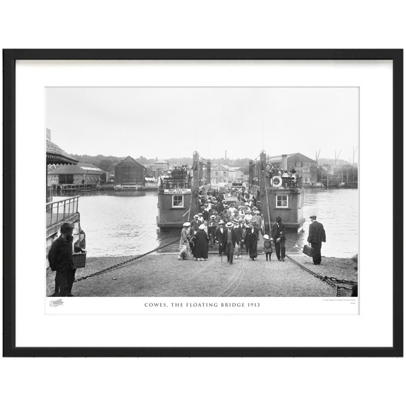 Cowes, The Floating Bridge 1913 - Single Picture Frame Print, 28cm H x 36cm W x 2.3cm D
