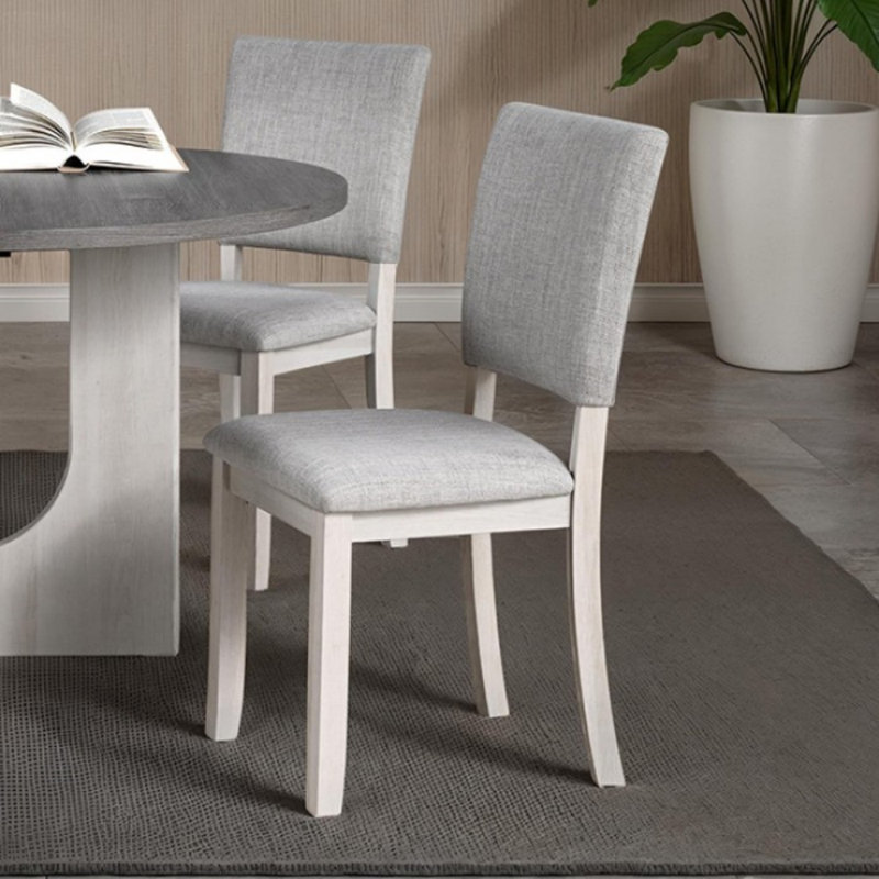 Chaise d'appoint Belsay (ensemble de 4), Gris, Gris clair