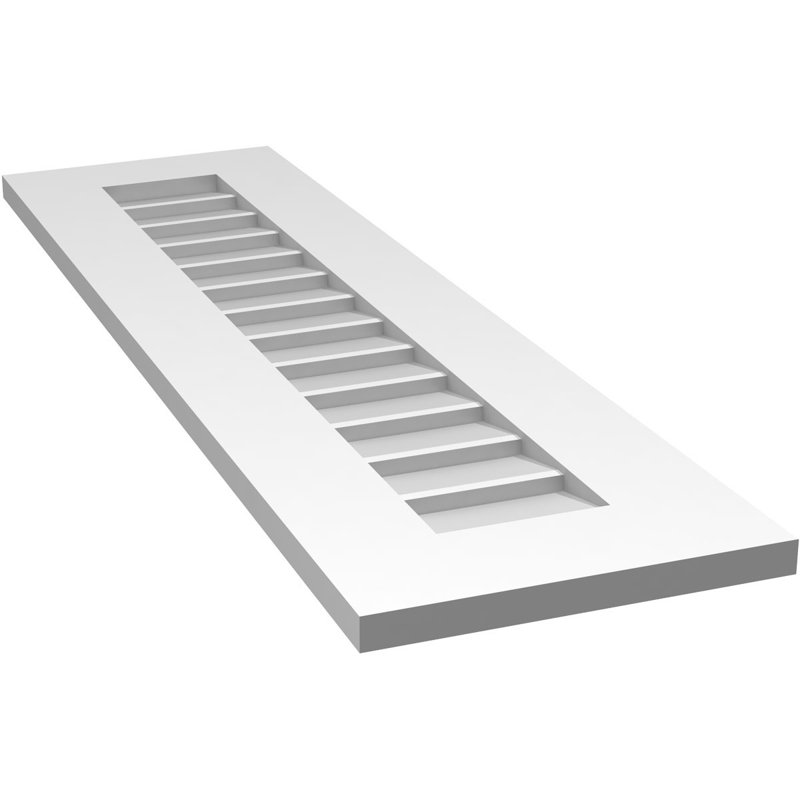 Vent à pignon rectangulaire en uréthane non-fonctionnel, H 42 po x l 12 po x P 1 po