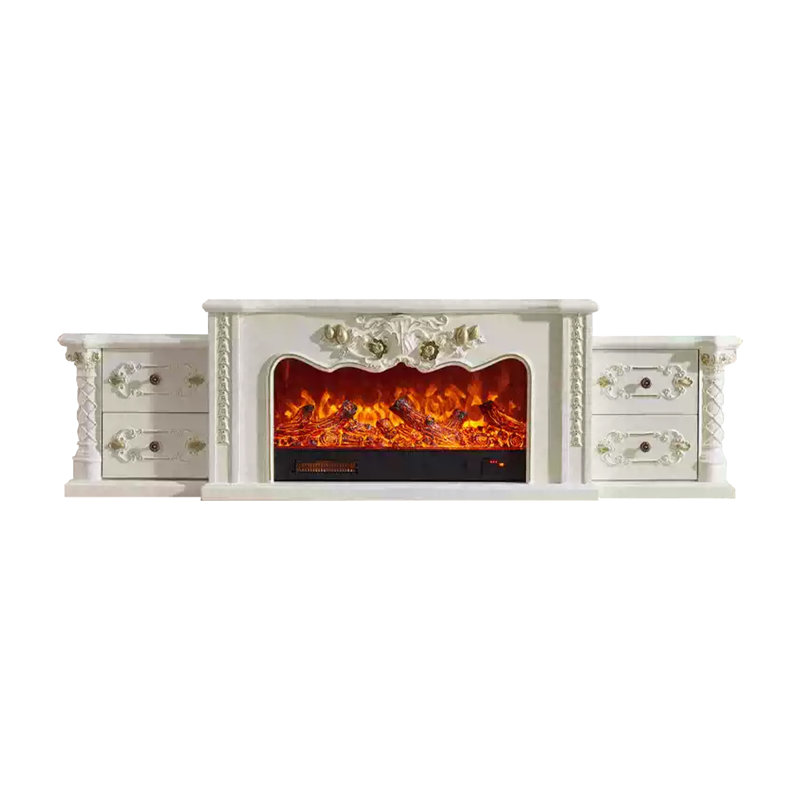 Foyer chauffant en bois massif beige, Beige