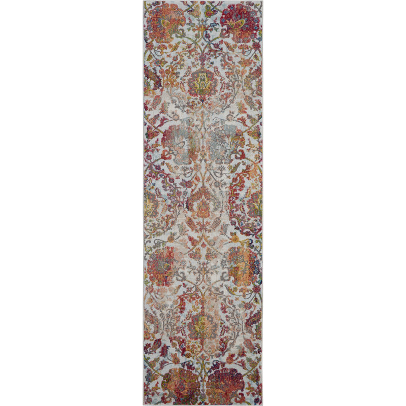 Tapis ivoire contemporain moderne Raymond, Tapis de couloir 2 pi x 6 pi