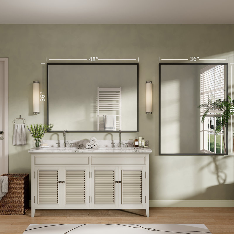 Miroir de salle de bain mural, 48 po x 36 po