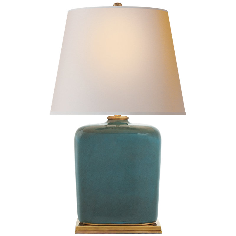Thomas O'Brien Mimi Table Lamp, Black Porcelain, Fabric
