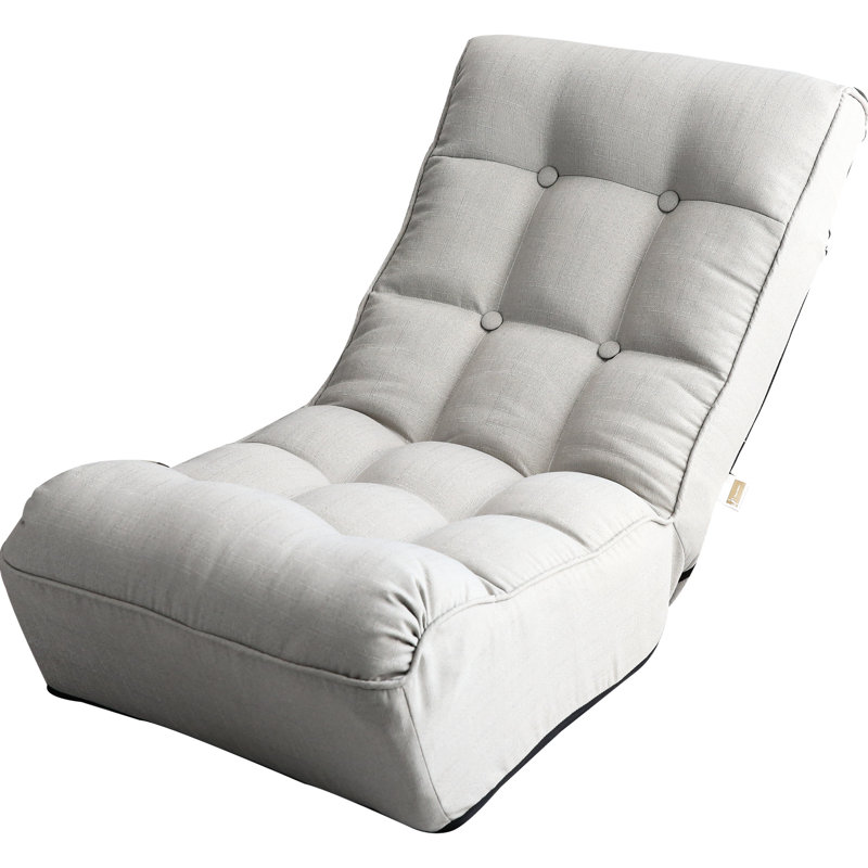 Ergonomic Lazy - Adjustable Back For Relax Gray Reclining Chair Dormitory, Multifunctional And Convenient Metal Frame