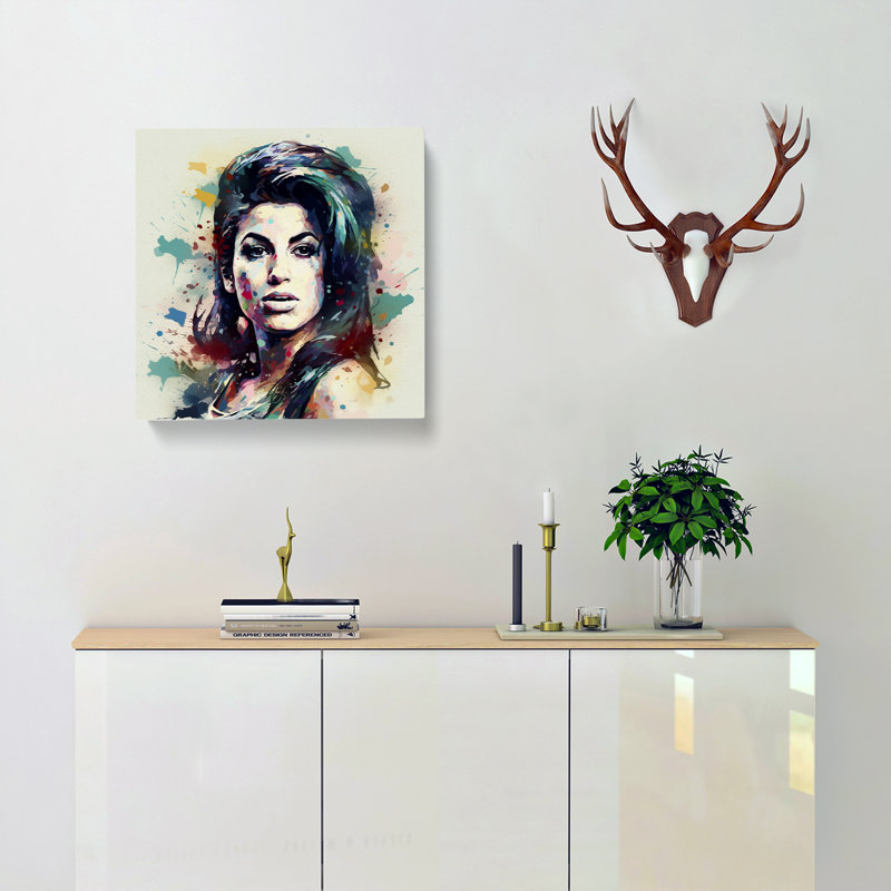 Amy Winehouse Digital Art - Print, 50cm H x 50cm W x 3cm D