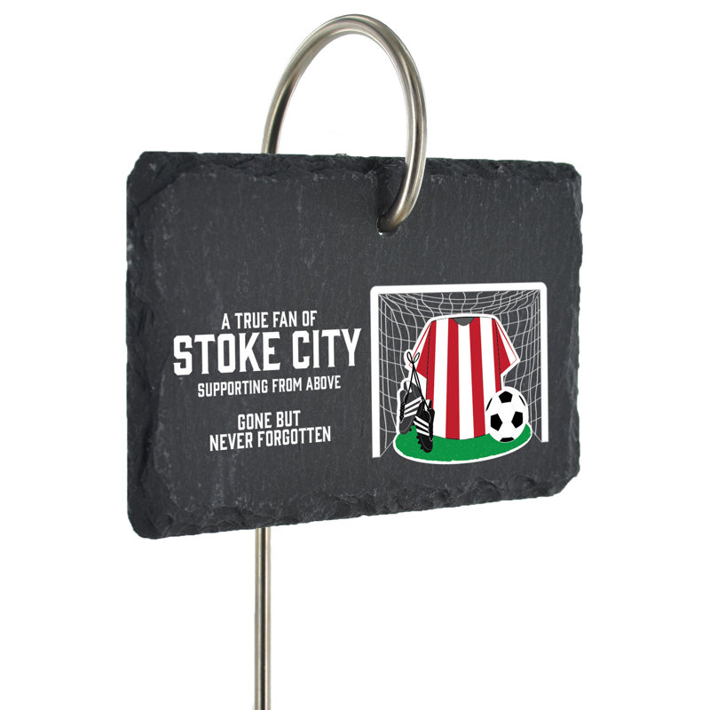 Blanchie Stoke City Football Slate Grave Memorial Plaque