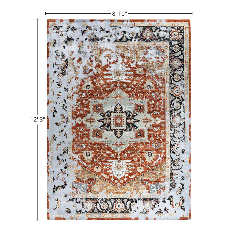 Lynward One-of-a-Kind 8' 10" X 12' 3" New Age Area Rug Copper
