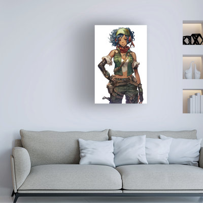 Art mural sur toile tendue - «Wumples '' - Mercenaire 3», art mural pour salon, chambre à coucher ou bureau - 12 x 19