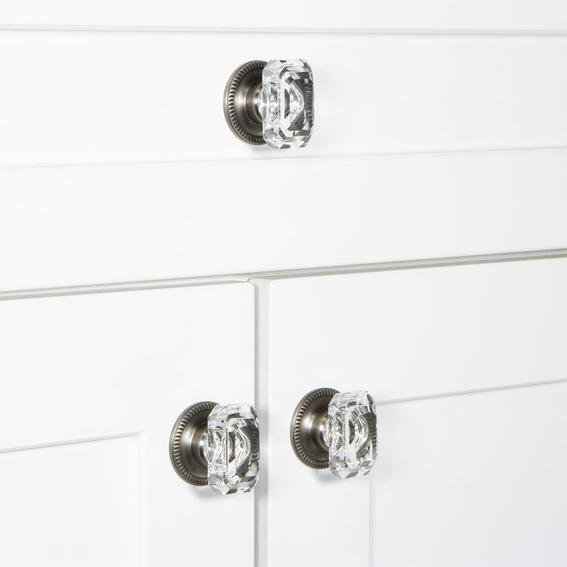 Baguette Rectangular Cabinet Knob, Antique Pewter