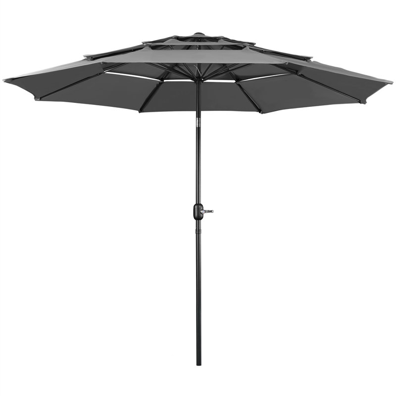 324cm Tilt Market Parasol, Grey