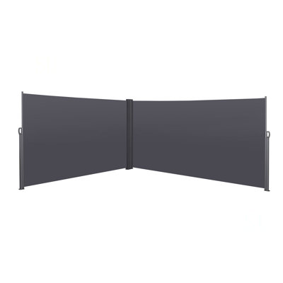 276" X 71''Retractable Side Awning, Waterproof & UV-Resistant,  Privacy Screen Divider Roll Up Balcony