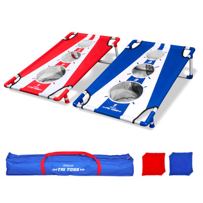 Jeu de cornhole en plastique avec étui de jeu Tri Toss